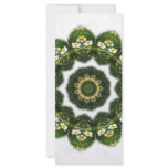 Little White Wildflower Kaleidoscope Art 4 rack cards