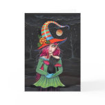 'Little Wings' Halloween Witch Cat Card