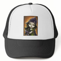 Little witch and black kitten hats