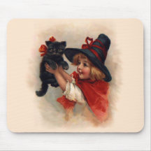 Little Witch Girl Mouse Mats