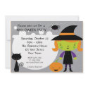 Little Witch Halloween Party invitations