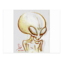 Little Yellow alien form -I am Number Four Post Card