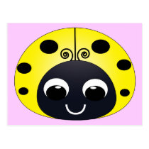 Little Yellow Ladybug Postcard postcards
