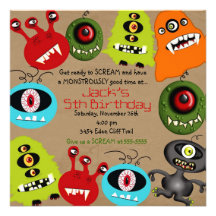 LittleBeane Monsters Invitation