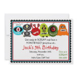 LittleBeane Monsters Kids Birthday Invitation