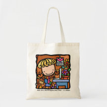 LittleGirlie designer writer bookkeeper cutie TOTE Tote Bag