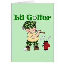 Litttle Golfer Greeting Cards