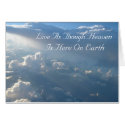 Live As Though Heaven Is Here On Earth cards
