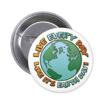Live Every Day Earth Day buttons