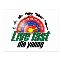 Live Fast Die Young Postcards
