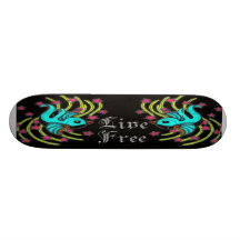 Live Free Custom Skate Board