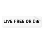 Live Free or Die bumper stickers