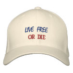 LIVE FREE OR DIE embroidered hats