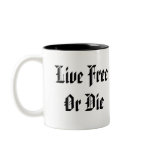 Live Free or Die - Gadsden Flag Dont Tread on Me mugs