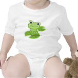 Live Green in this frog lily pad design Rompers