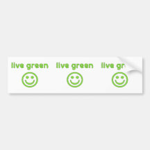 Live Green Pro Environment Eco Friendly Renewable Bumper Stickers