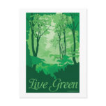 Live Green - Tree Hugger postcards
