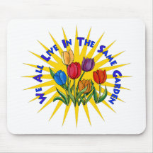 Live In Peace Garden Mousemat