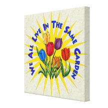 Live In Peace Garden Stretched Canvas Prints