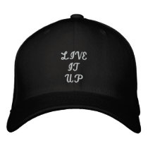 LIVE  IT  UP EMBROIDERED BASEBALL CAP