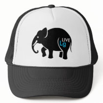 Live Large Graphic Cap Trucker Hats