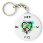 Live Laugh Love Peace Keychain