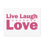 Live Laugh Love postcards
