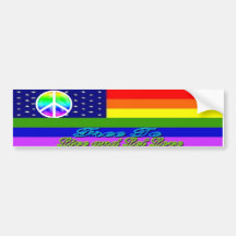 Live & Let Love Rainbow Peace Sticker Bumper Sticker