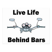 Live Life Behind Bars Postcards