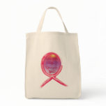 Live Life Fully: Breast Cancer Pink Ribbon Canvas Bags