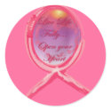 Live Life Fully: Breast Cancer Pink Ribbon stickers