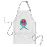 Live Life Fully Teal Ribbon Aprons