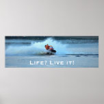 Live Life Motivational Jet-ski Summer Sports Art