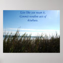 Live like you mean it. posters