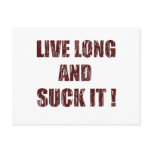 Live long and suck it postcards