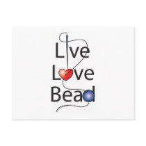 Live Love Bead Postcard