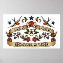 Live Love Boomerang Print