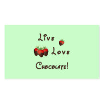 Live Love Chocolate Business Card Templates