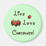 Live Love Chocolate Fridge Magnets