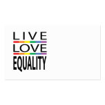 Live Love Equality business cards