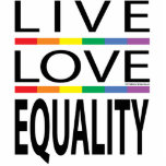 Live Love Equality photo sculptures