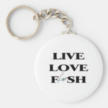 Live Love Fish Keychains