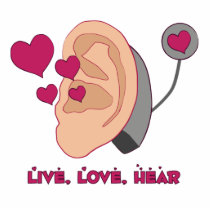 Live Love Hear Magnet Photo Cut Outs