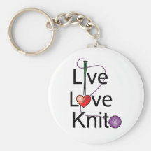 Live Love Knit Keychains