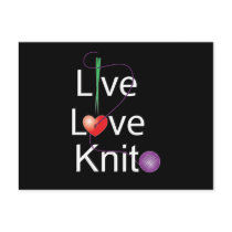 Live Love Knit Post Cards