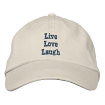 Live Love Laugh Inspirational Embroidered Hat