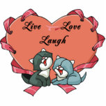 Live Love Laugh Kittys photo sculptures