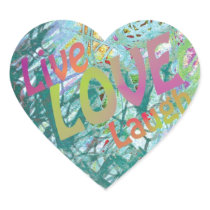 Live Love Laugh Heart Stickers