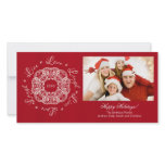 Live Love Laugh Vintage Ornament Holiday PhotoCard