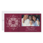 Live Love Laugh Vintage Ornament Holiday PhotoCard